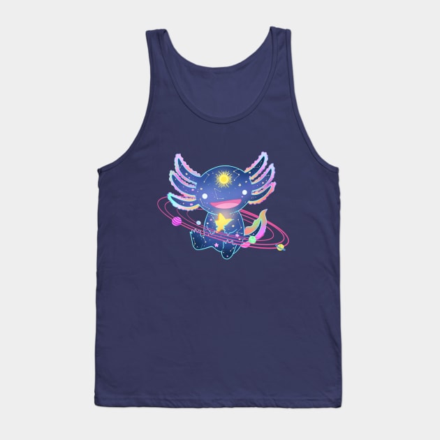 Axolotl Orbit Tank Top by paintdust